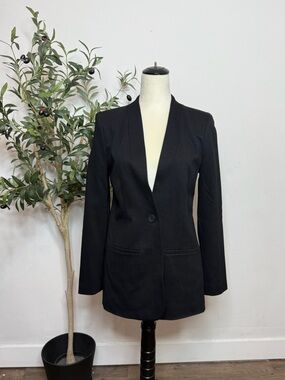 Madewell Black Single-Button Tailored Blazer
